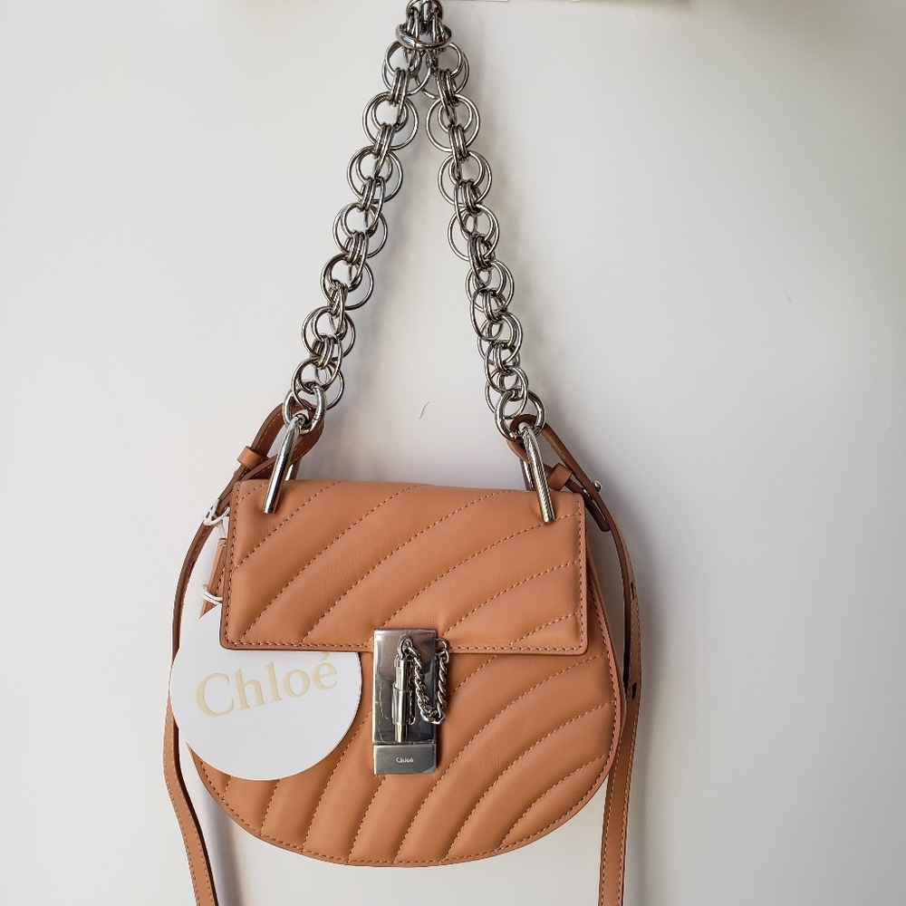NEW $1950 CHLOÉ Drew Bijou quilted leather bag - Picture 8 of 16